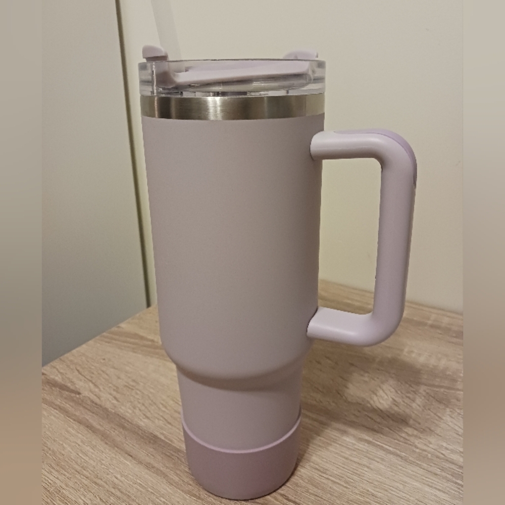 Large Lavender Insulated Tumbler with Handle